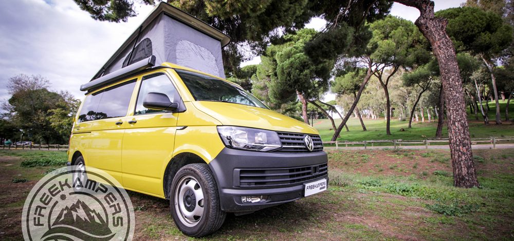 camperizar furgoneta vwt6 yellow